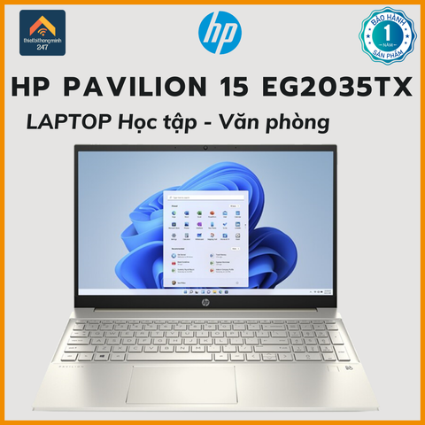 Laptop văn phòng HP Pavilion 15 eg2035TX i5 1235U/8GB/512GB/2GB MX550/15.6