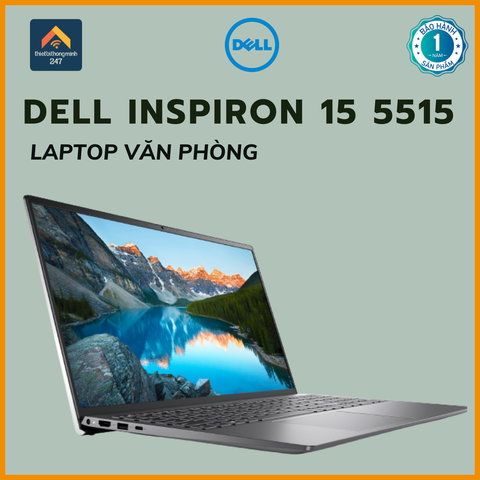Laptop văn phòng Dell Inspiron 15 5515 R7 5700U/8GB/512GB/15.6