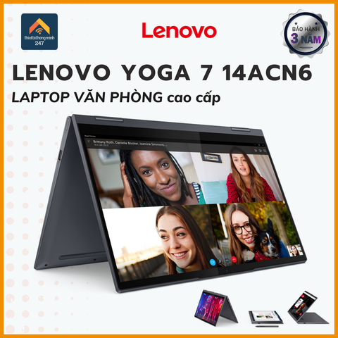 Laptop cao cấp 2 in 1 Lenovo Yoga 7 14ACN6 R5 5600U/16GB/512GB/14