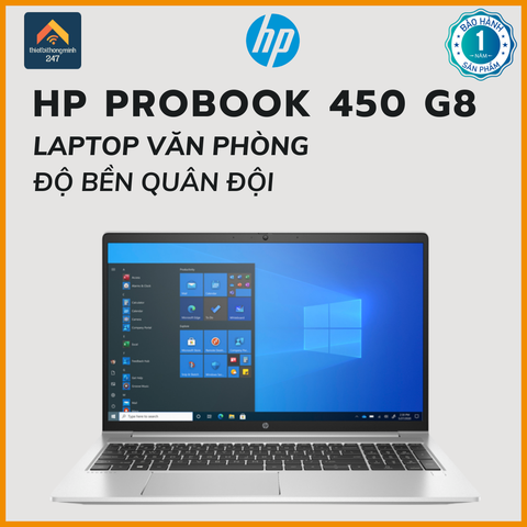 Laptop doanh nghiệp HP ProBook 450 G8 i7 1165G7/8GB/512GB/15.6