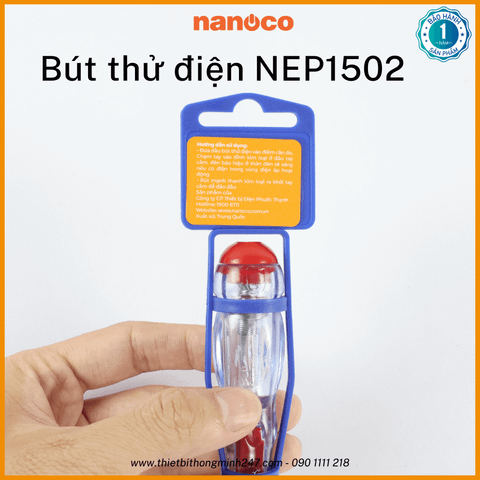 Bút thử điện Nanoco NEP1502 100V-500V (AC-DC) | 2 đầu thử