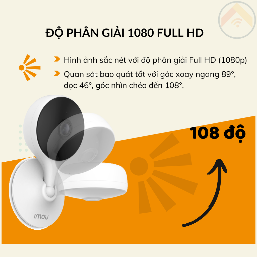 Camera IP 1080P Imou Cue 2E-D Trắng - chính hãng, giá rẻ