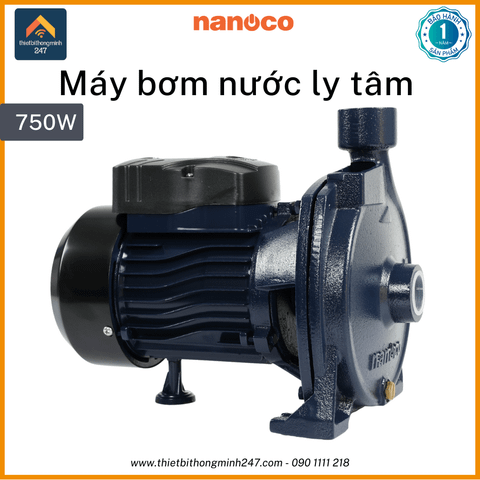 Máy bơm nước ly tâm 750W Nanoco NCP750 | đẩy cao 28m, hút sâu 8m,  90lít / phút