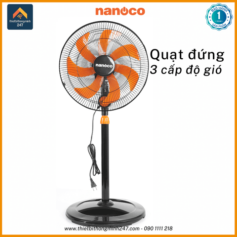 Quạt đứng Nanoco NSF1607 47W | 7 cánh quạt, 3 cấp gió