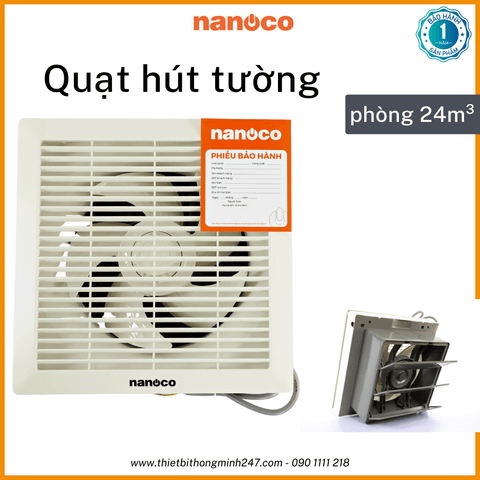 Quạt hút tường đường kính 20cm Nanoco NWV2020 21W | phòng 24m³