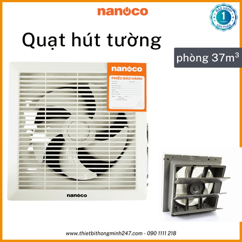 Quạt hút tường đường kính 25cm Nanoco NWV2520 31W | phòng 37m³