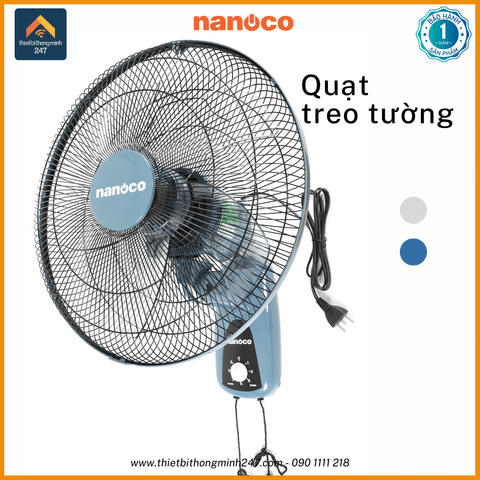 Quạt treo tường Nanoco NWF1604 Công suất 47W | 5 cánh quạt, 3 cấp độ gió