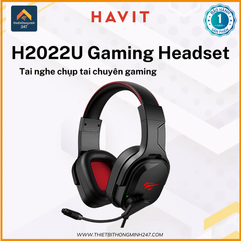 Tai nghe Gaming 7.1 có dây HAVIT GAMENOTE H2022U LED RGB Mic liền