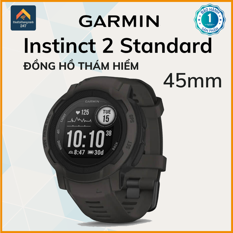Đồng Hồ Thông Minh Garmin Instinct 2 - Standard Edition/45mm/Xám Graphite (010-02626-60)