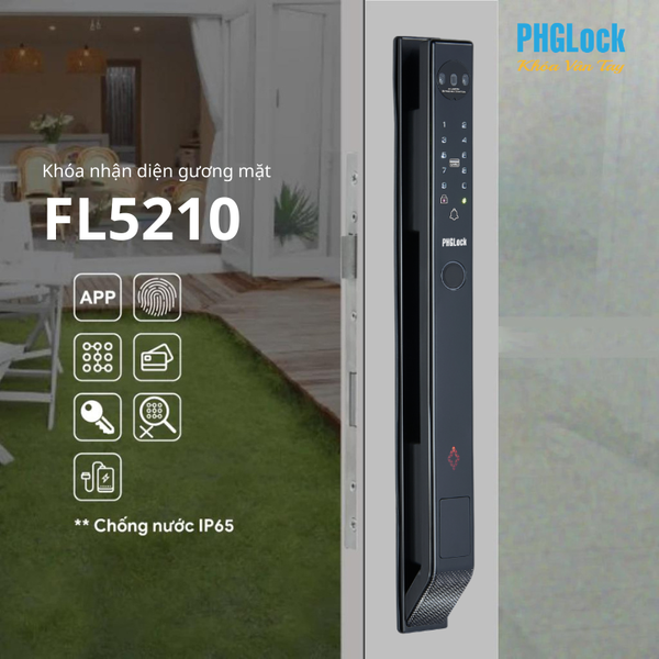 Khóa nhận diện gương mặt cửa nhôm FL5210A