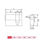  Ruột Khoá Cửa Một Đầu Chìa TEXXON - EC901 