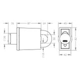  Special Order - Ổ Khóa Điện Tử Thông Minh EVVA AirKey - EVPL.H848-4WP 