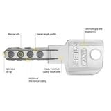  EVVA MCS - Ruột Khoá Cửa Một Đầu Chìa - EV321MCS 