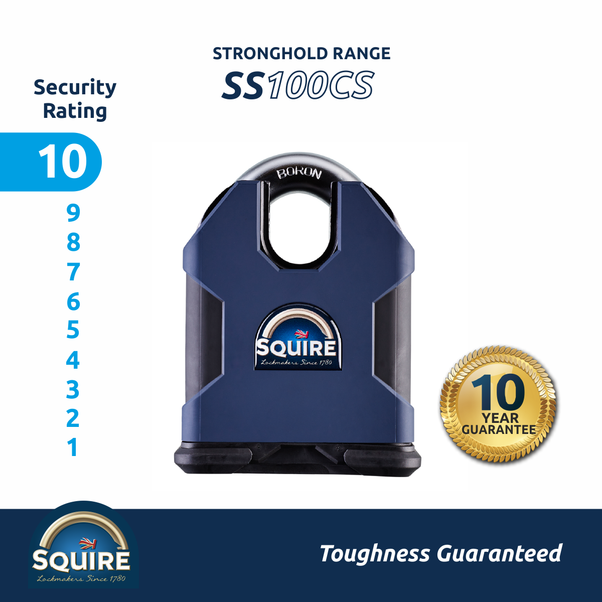  Ổ khóa chống trộm càng khóa 20mm Squire - SS100CS 
