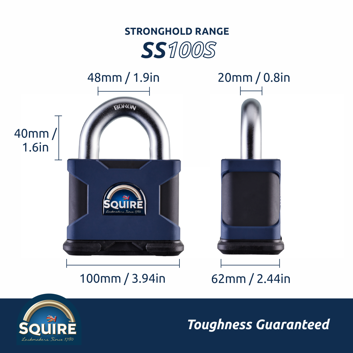  Ổ khóa chống trộm càng khóa 20mm Squire - SS100S 