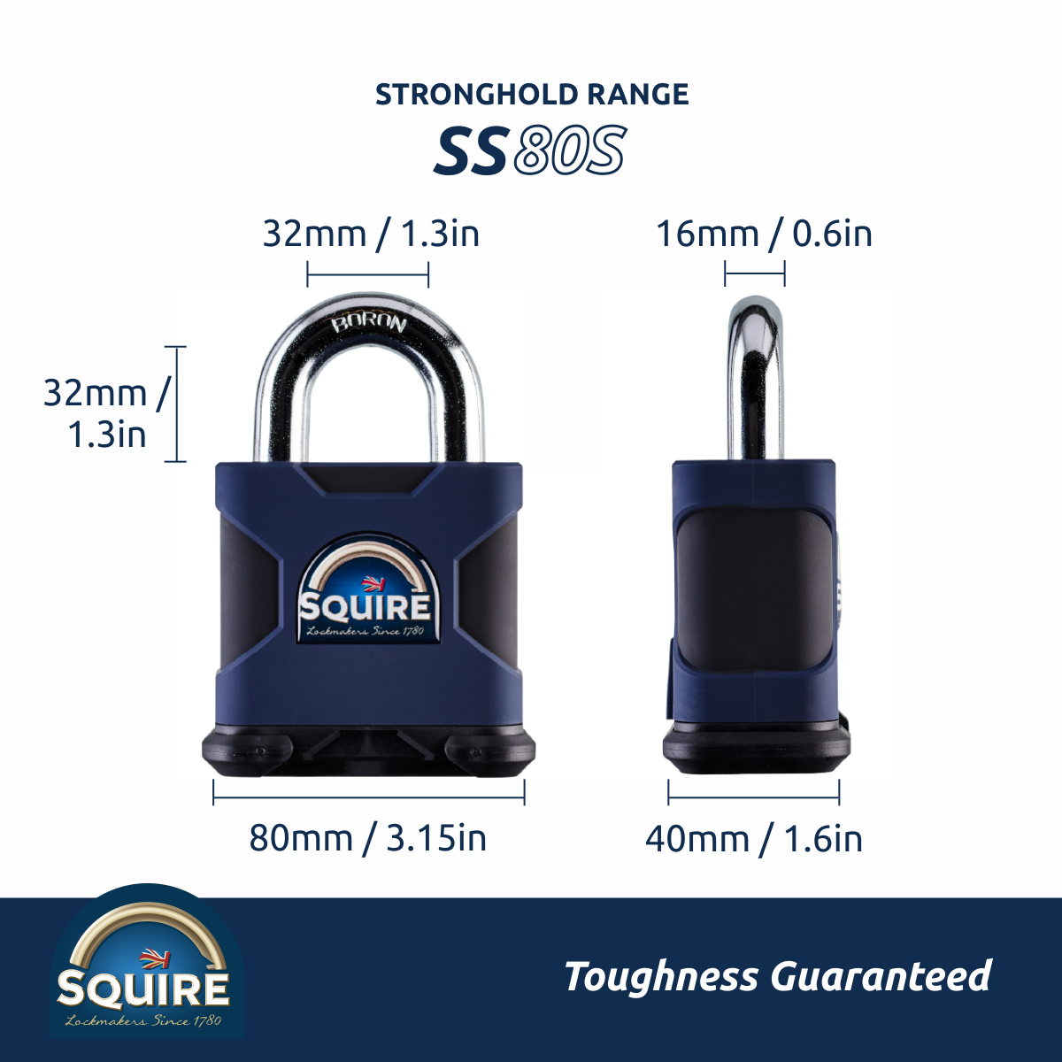  Ổ khóa chống trộm càng khóa 16mm Squire - SS80S 
