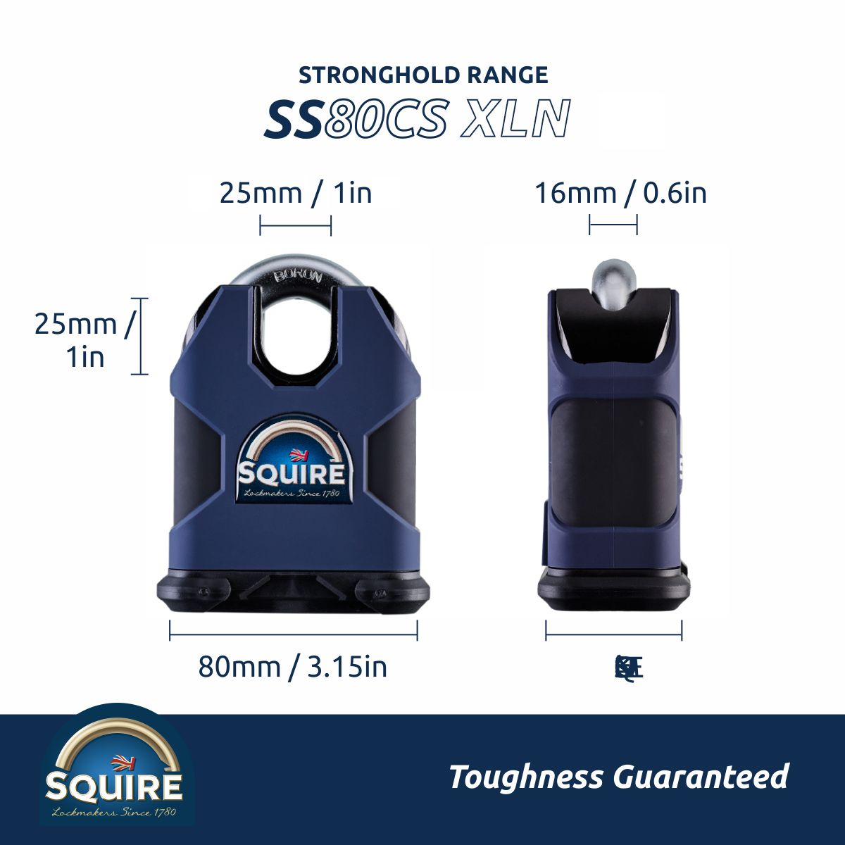  Ổ khóa chống trộm càng khóa 16mm Squire - SS80CSXLN 