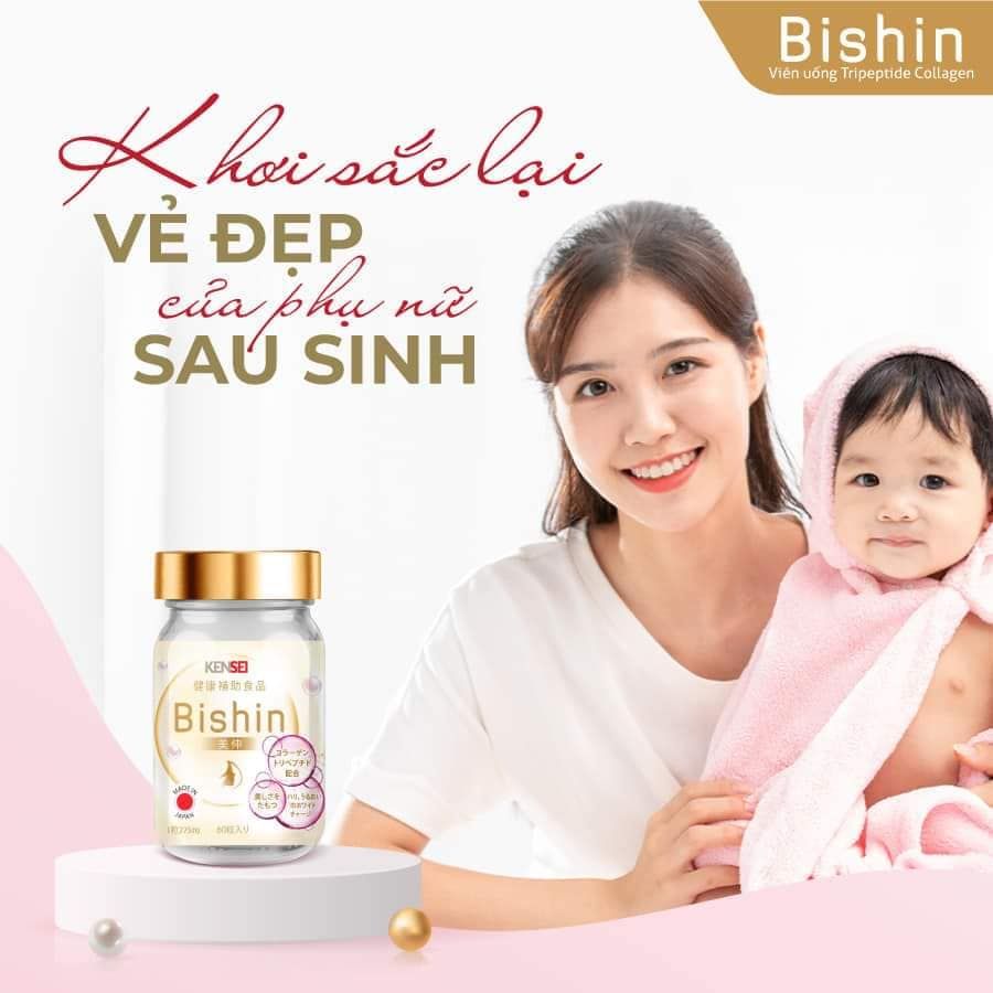 Nữ giới từ 20 tuổi trở lên có thể dùng Viên uống Bishin Tripeptide Collagen Nhật Bản