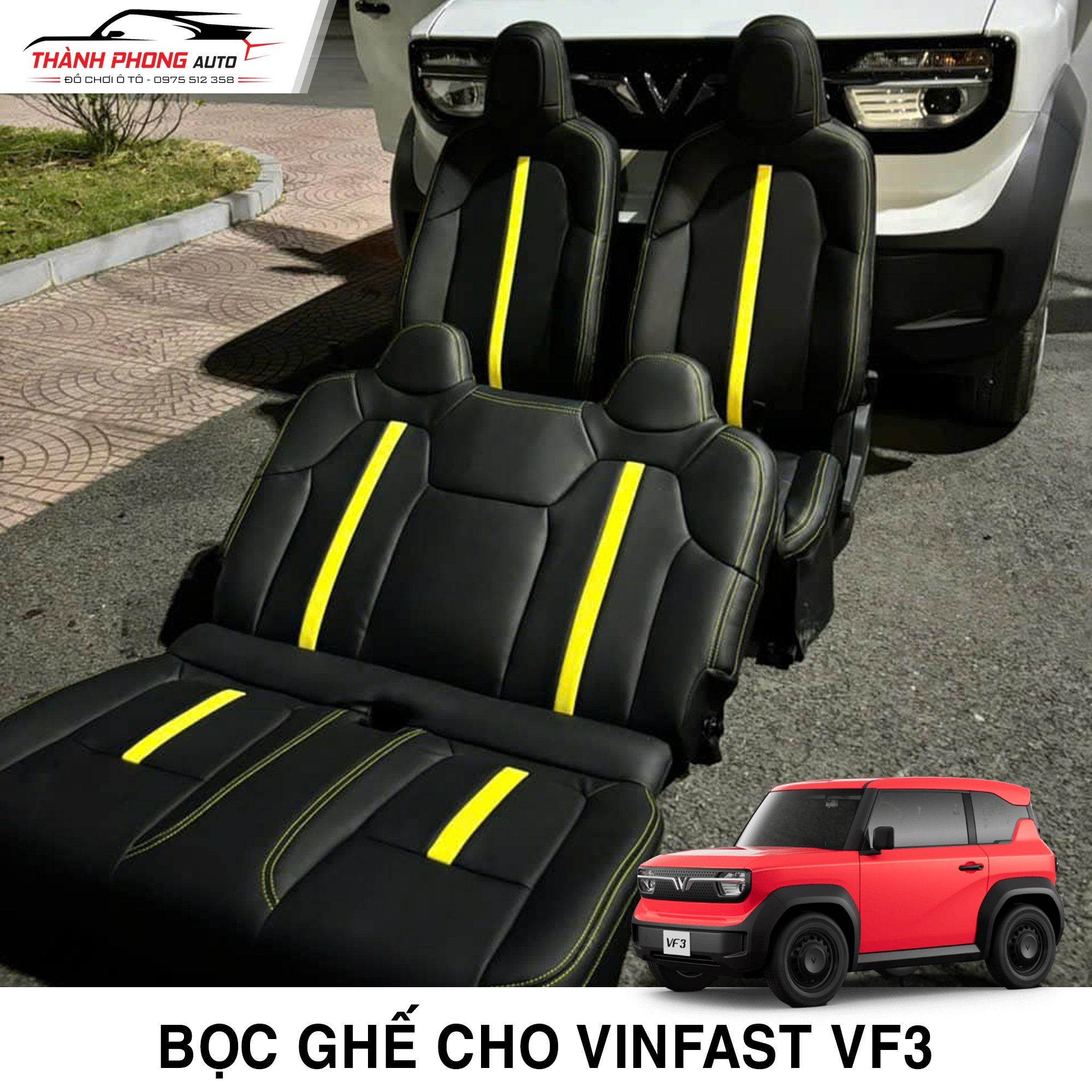 Bọc ghế da cho Vinfast VF3 