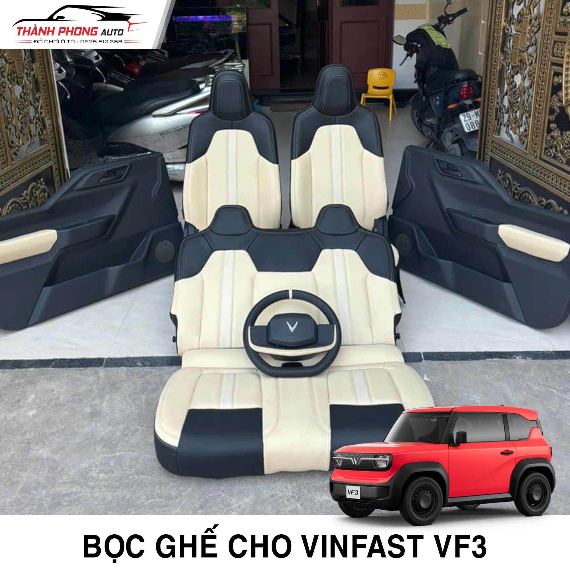  Bọc ghế da cho Vinfast VF3 