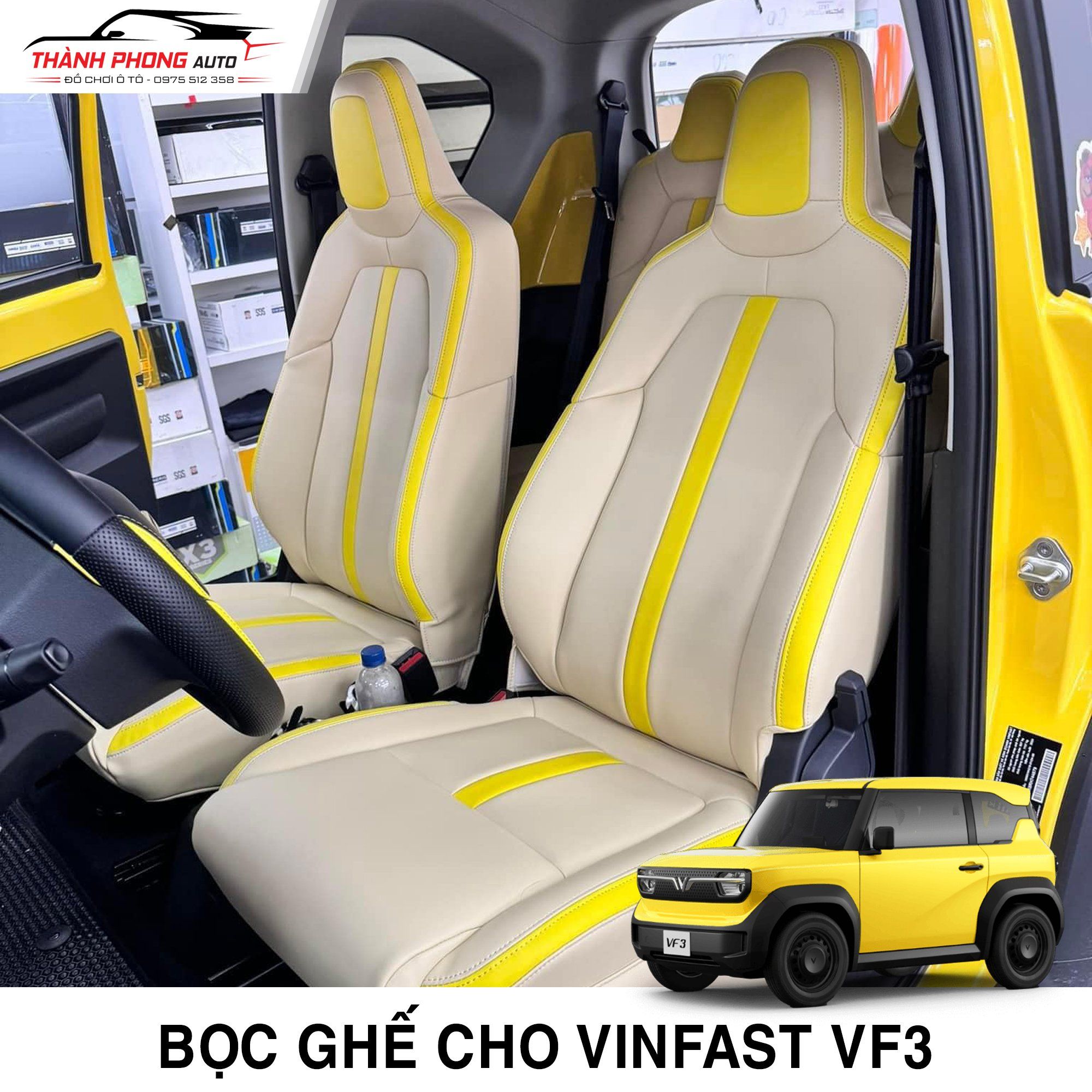  Bọc ghế da cho Vinfast VF3 