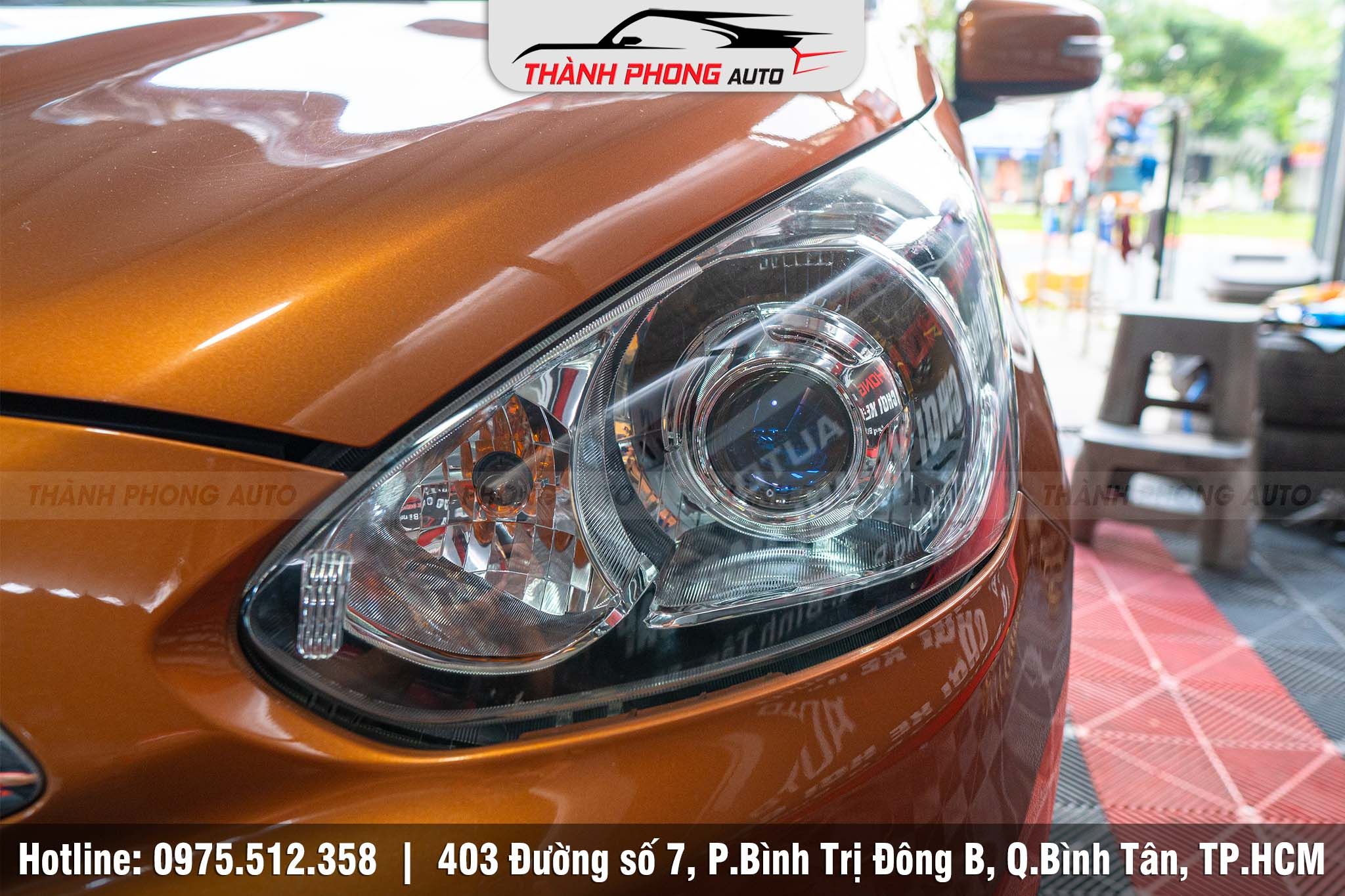  Mitsubishi Mirage độ đèn bi led tăng sáng tại Tp Hồ Chí Minh 