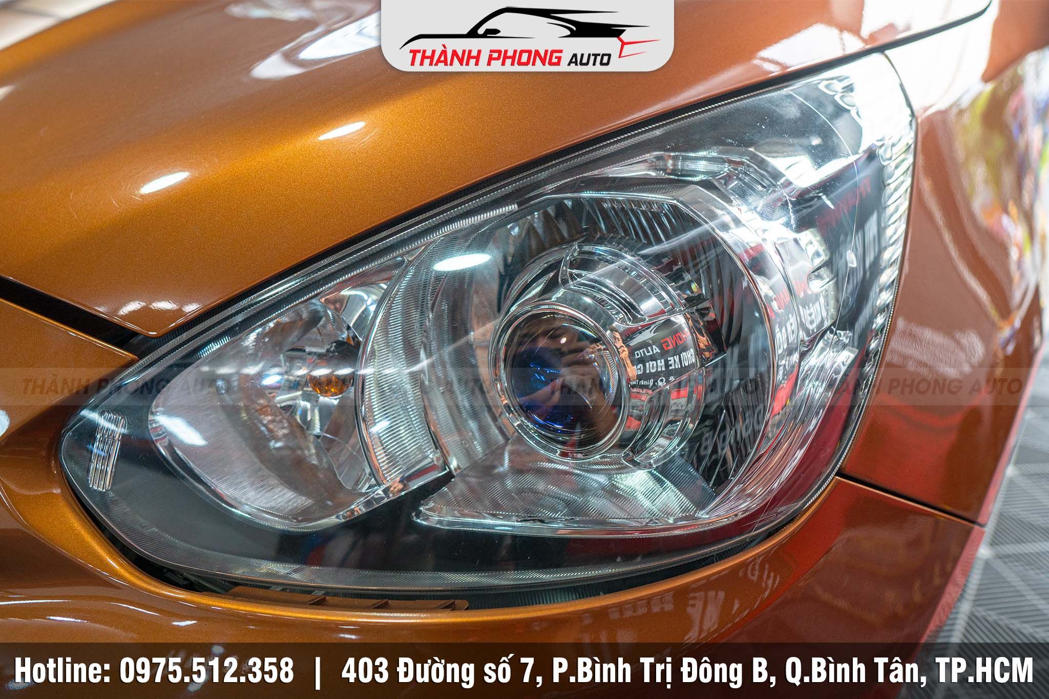  Mitsubishi Mirage độ đèn bi led tăng sáng tại Tp Hồ Chí Minh 