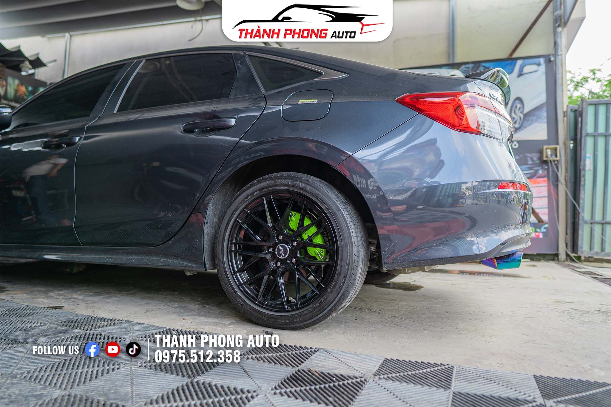  Ốp má phanh cho Honda Civic 2022 - Màu xanh 