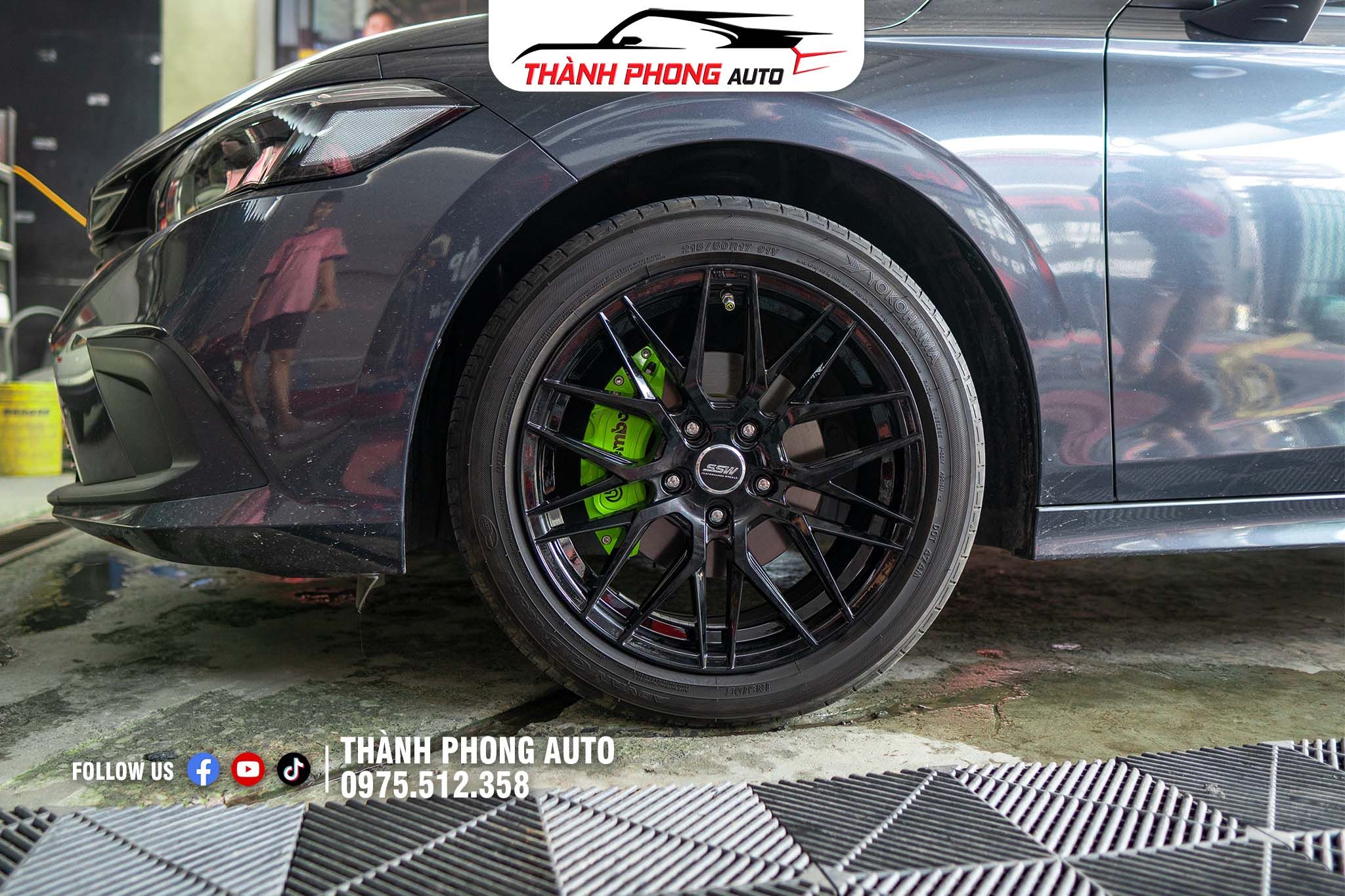  Ốp má phanh cho Honda Civic 2022 - Màu xanh 