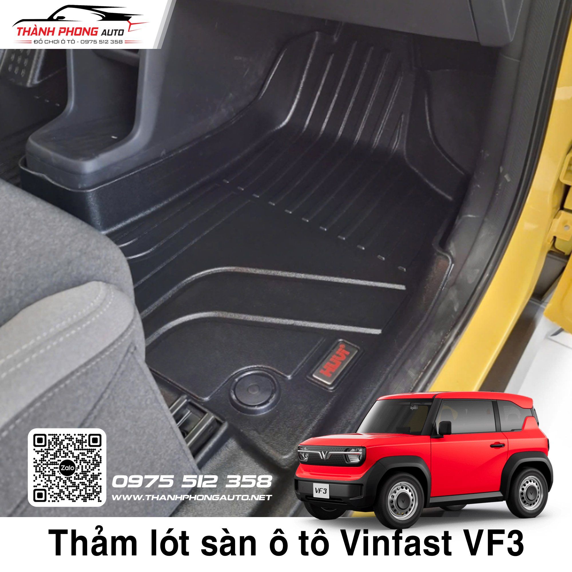  Thảm Lót Sàn Huvi Xe Vinfast VF3 