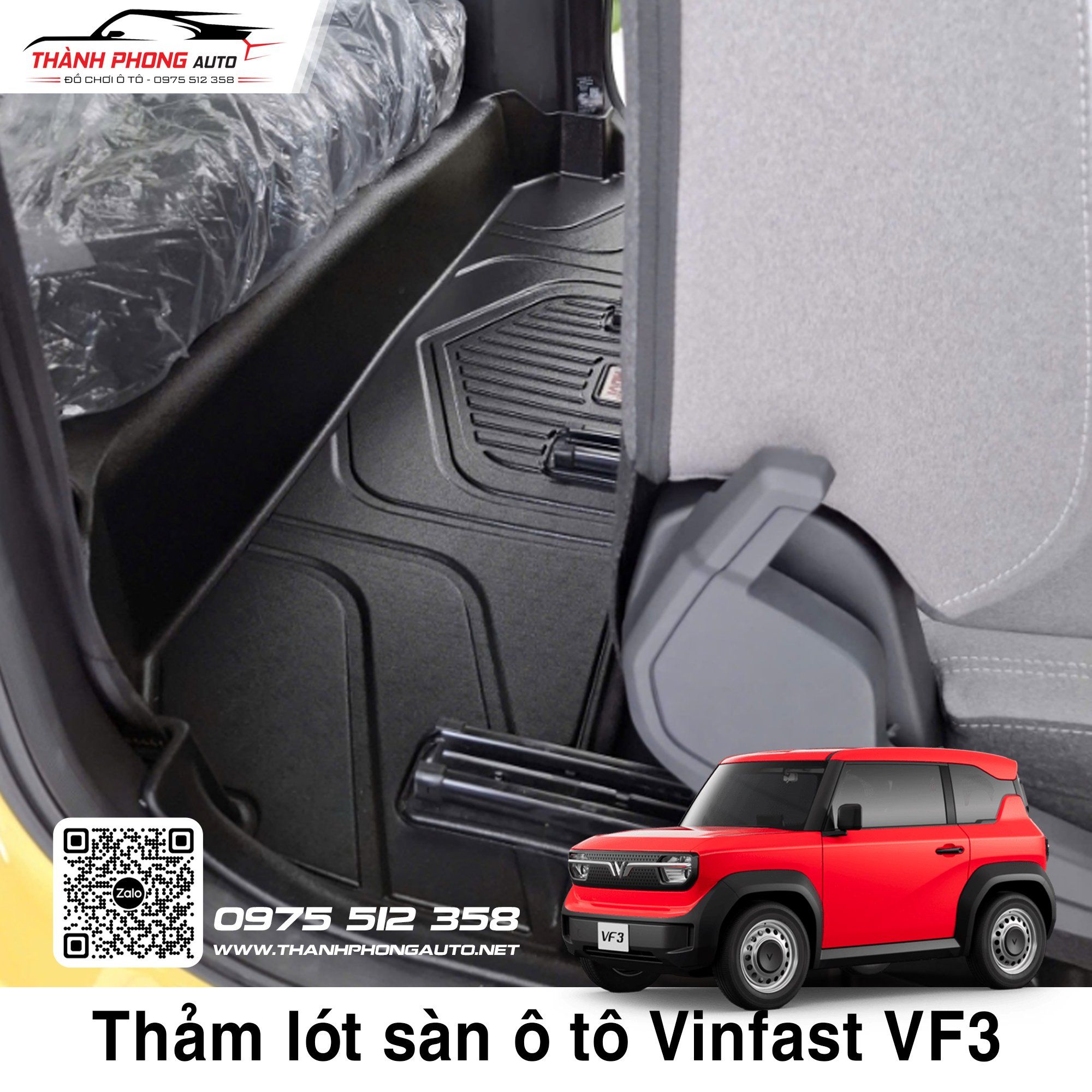  Thảm Lót Sàn Huvi Xe Vinfast VF3 