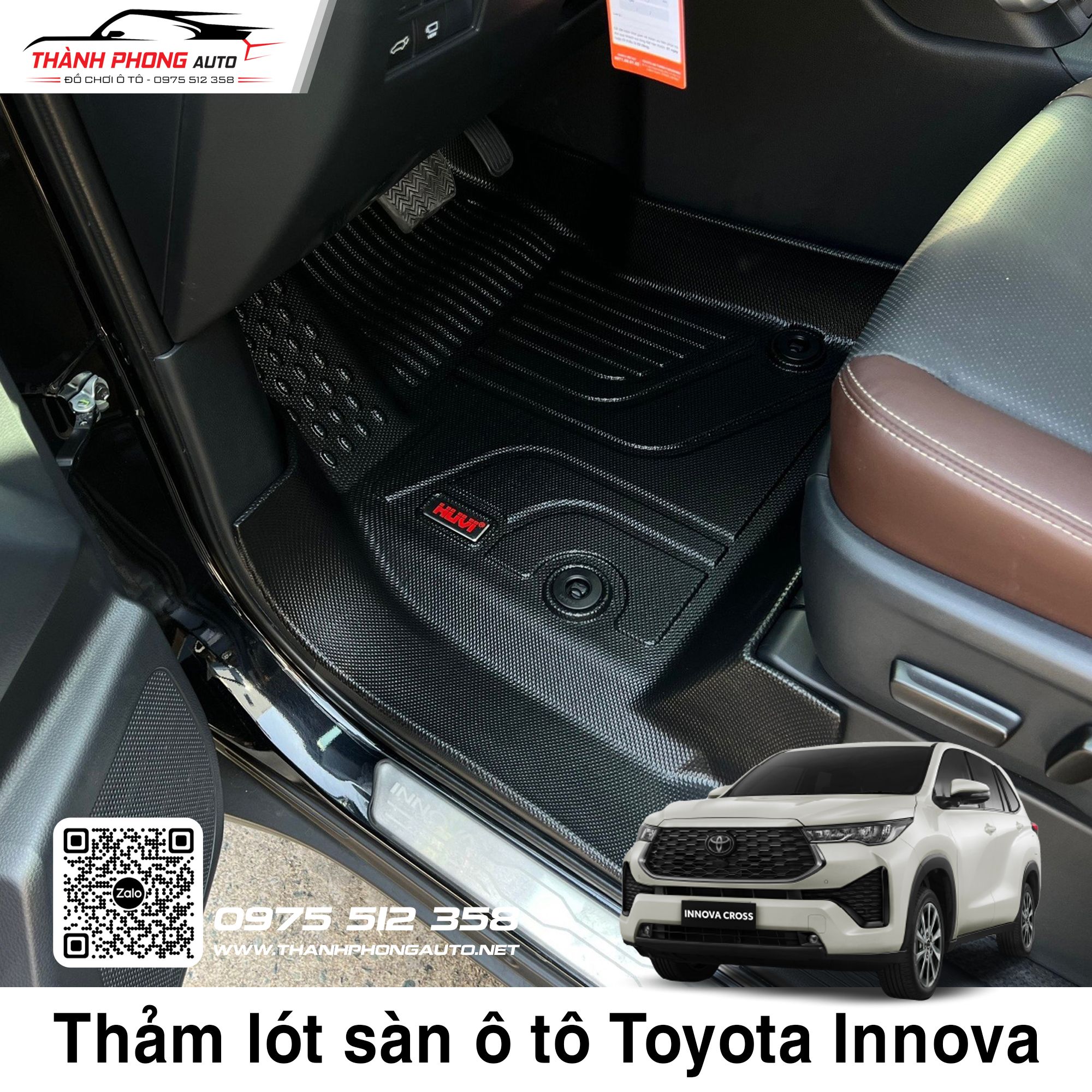  Thảm Lót Sàn Huvi Xe Toyota Innova Cross 