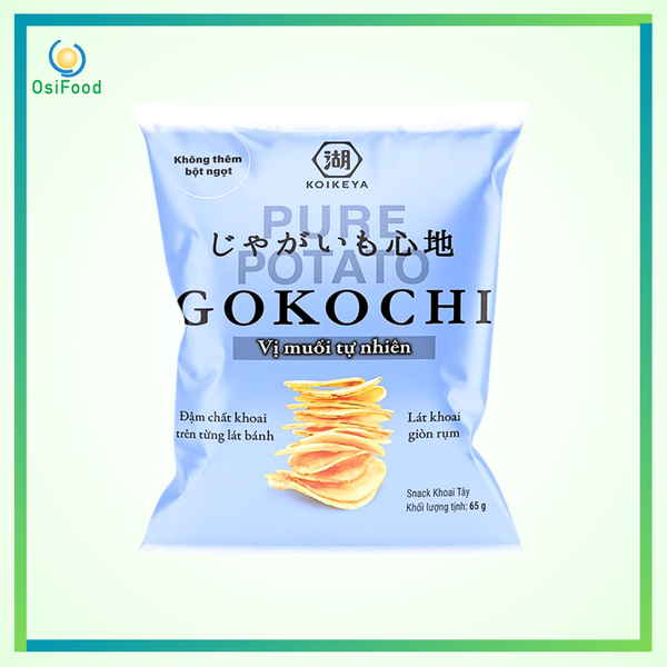 Snack khoai tây Gokochi vị muối tự nhiên 65g