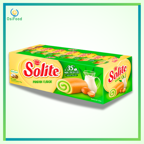 Bánh bông lan cuốn Solite lá dứa hộp 360g