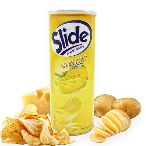 Bánh lát khoai tây vị phô mai Slide lon 150g