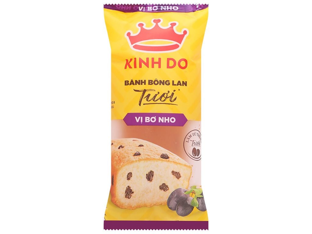  Bánh bông lan tươi bơ nho Kinh Đô gói 38g 