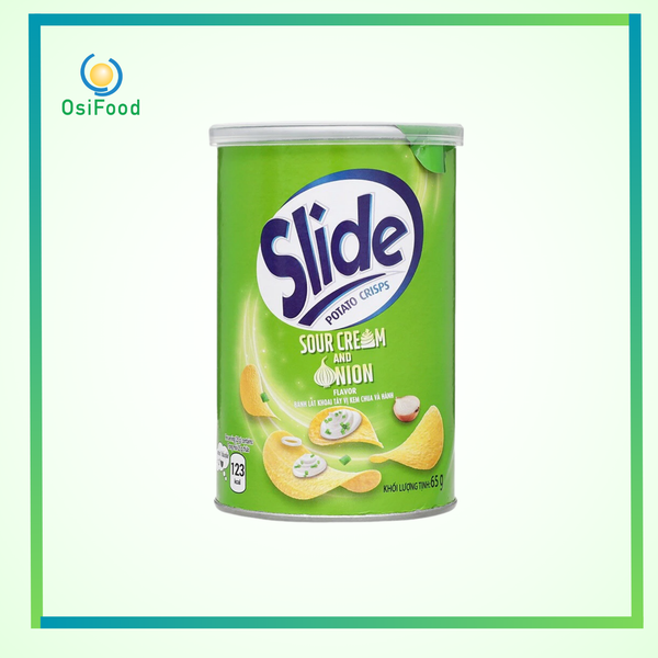 Bánh Lát Khoai Tây Slide hành lon 75g