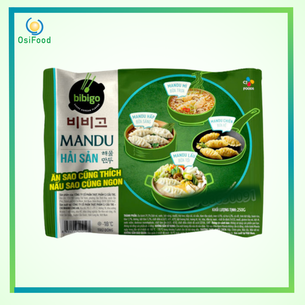 Bánh Mandu Bibigo CJ vị Hải Sản gói 250g