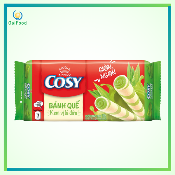 Bánh quế Cosy Kinh Đô vị Kem Lá Dứa túi 126Gr