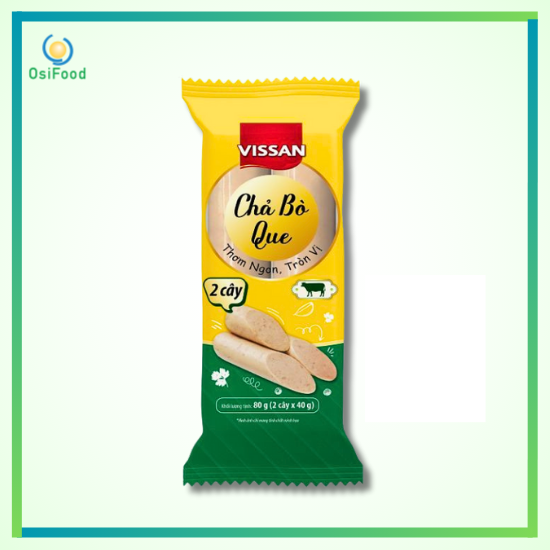 Chả bò que Vissan gói 80g