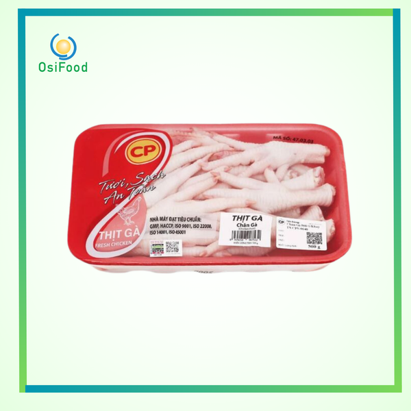 Chân gà tươi C.P khay 500g (10-12 cái)