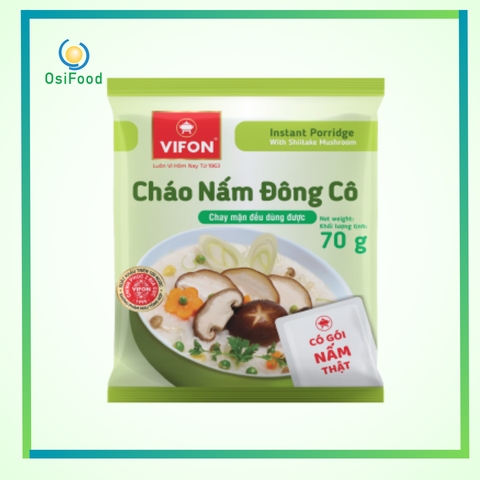 Cháo nấm đông cô Vifon gói 70g (có gói nấm thật 27g)