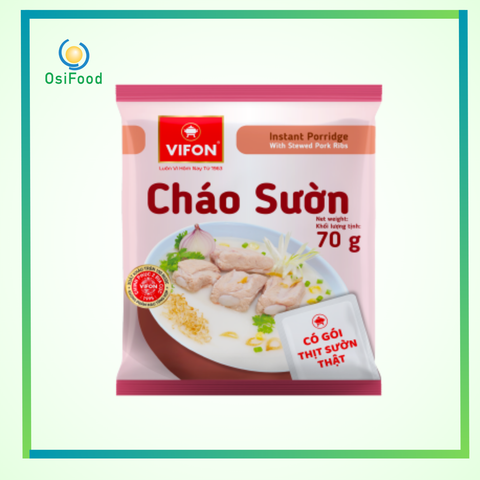 Cháo sườn Vifon gói 70g (có gói thịt sườn thật)