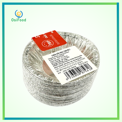 Chén giấy bạc cạn 7 TBP lốc 20c