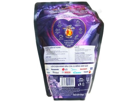 Nước xả Comfort nước hoa thiên nhiên Bella túi 1.8L