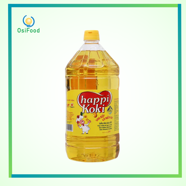 Dầu ăn cao cấp Happi Koki can 2 lít