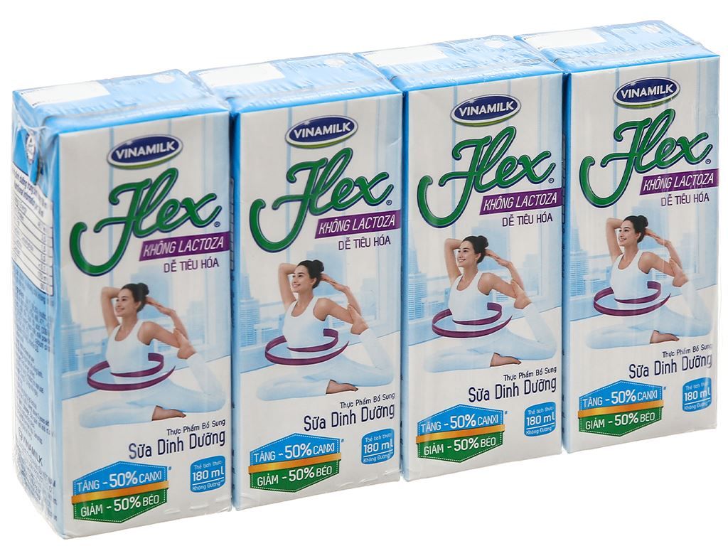  Sữa dinh dưỡng Flex không đường lốc 4x180ml 