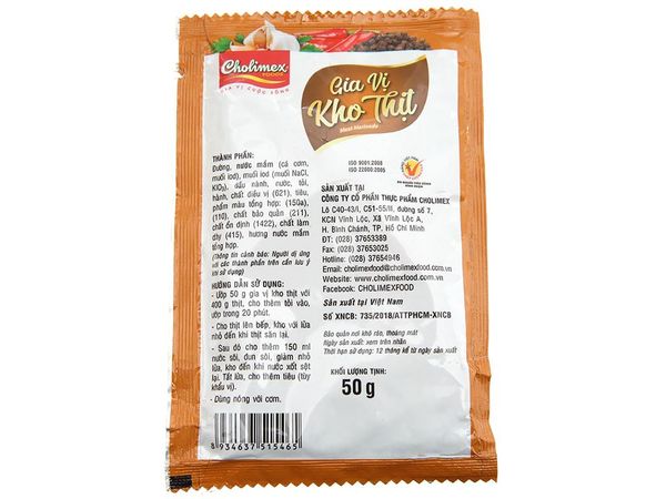 Gia vị kho thịt Cholimex gói 50g