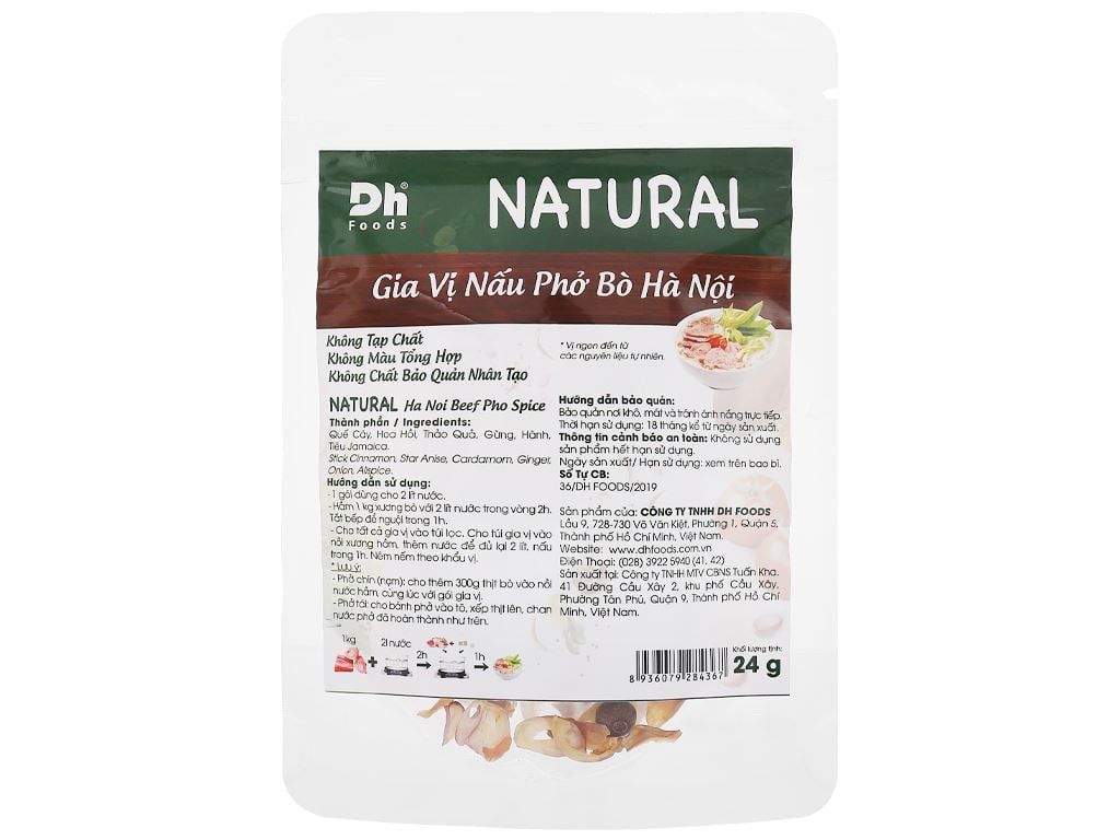  Gia vị nấu phở bò Hà Nội DHF Natural gói 24g 