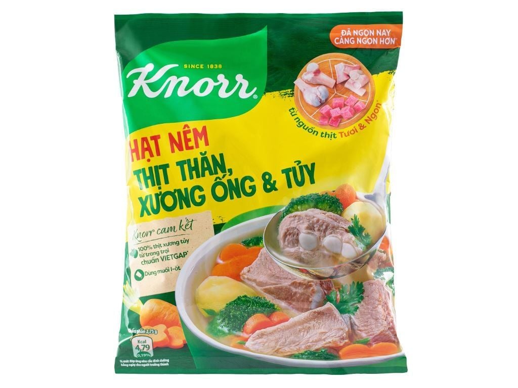  Hạt nêm thịt thăn, xương ống, tủy Knorr gói 1,2kg 